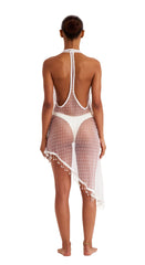 Sheer Organza Dot Slip Dress