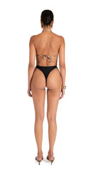 Ruched V-Cut Bikini Bottom