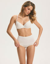 High-Waisted Slim Panties – Cream – image 1