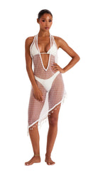 Sheer Organza Dot Slip Dress