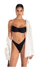 Ruched Tie-Back Halter Top