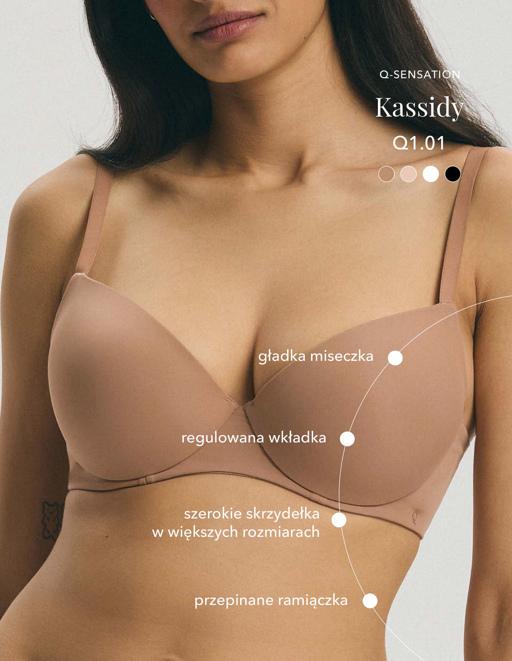 Push-Up Bra Q1.01 Kassidy – Black – image 2