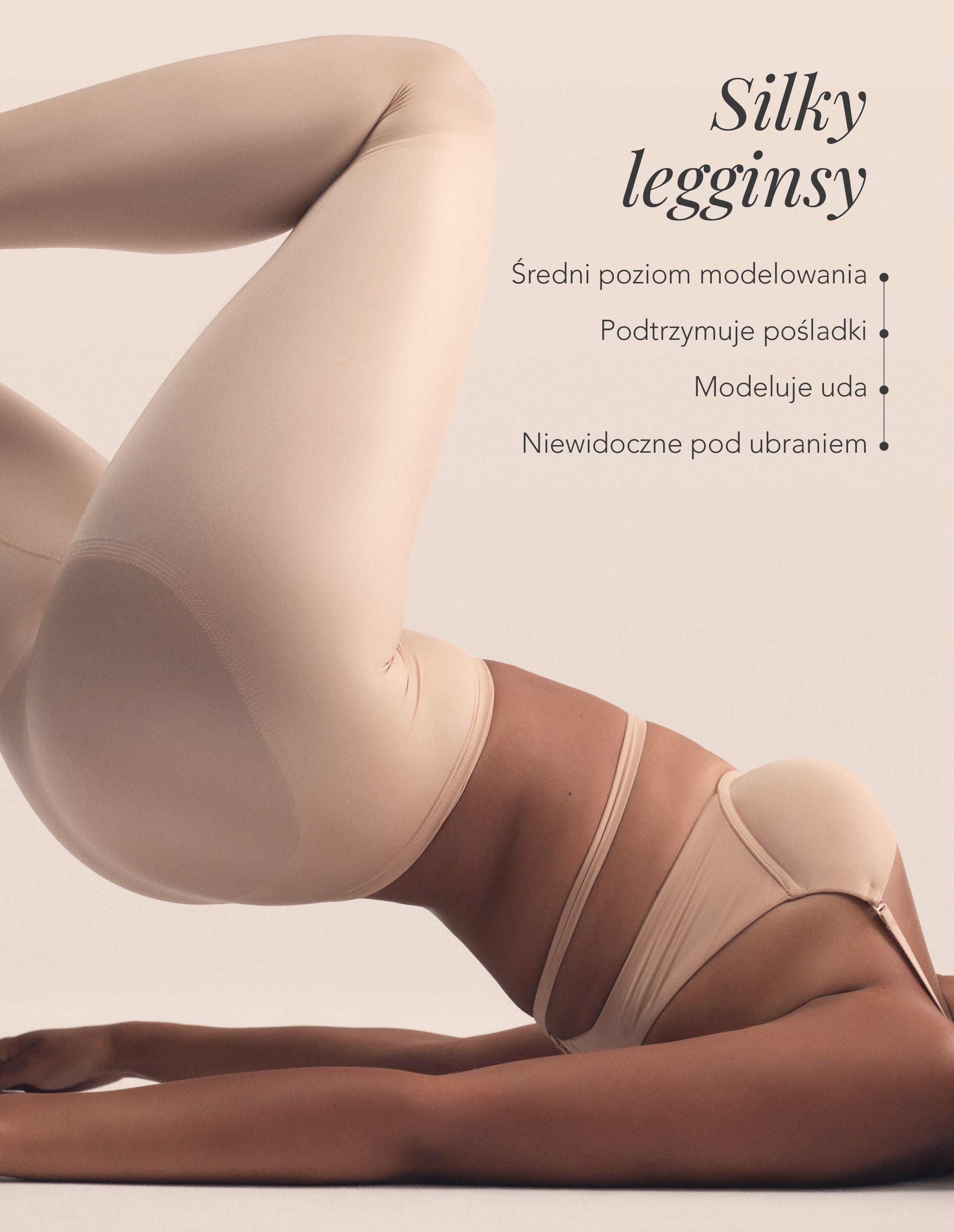 Shaping Leggings Silky – Beige – image 6