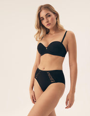 High-Waisted Panties Bethany – Black – image 1