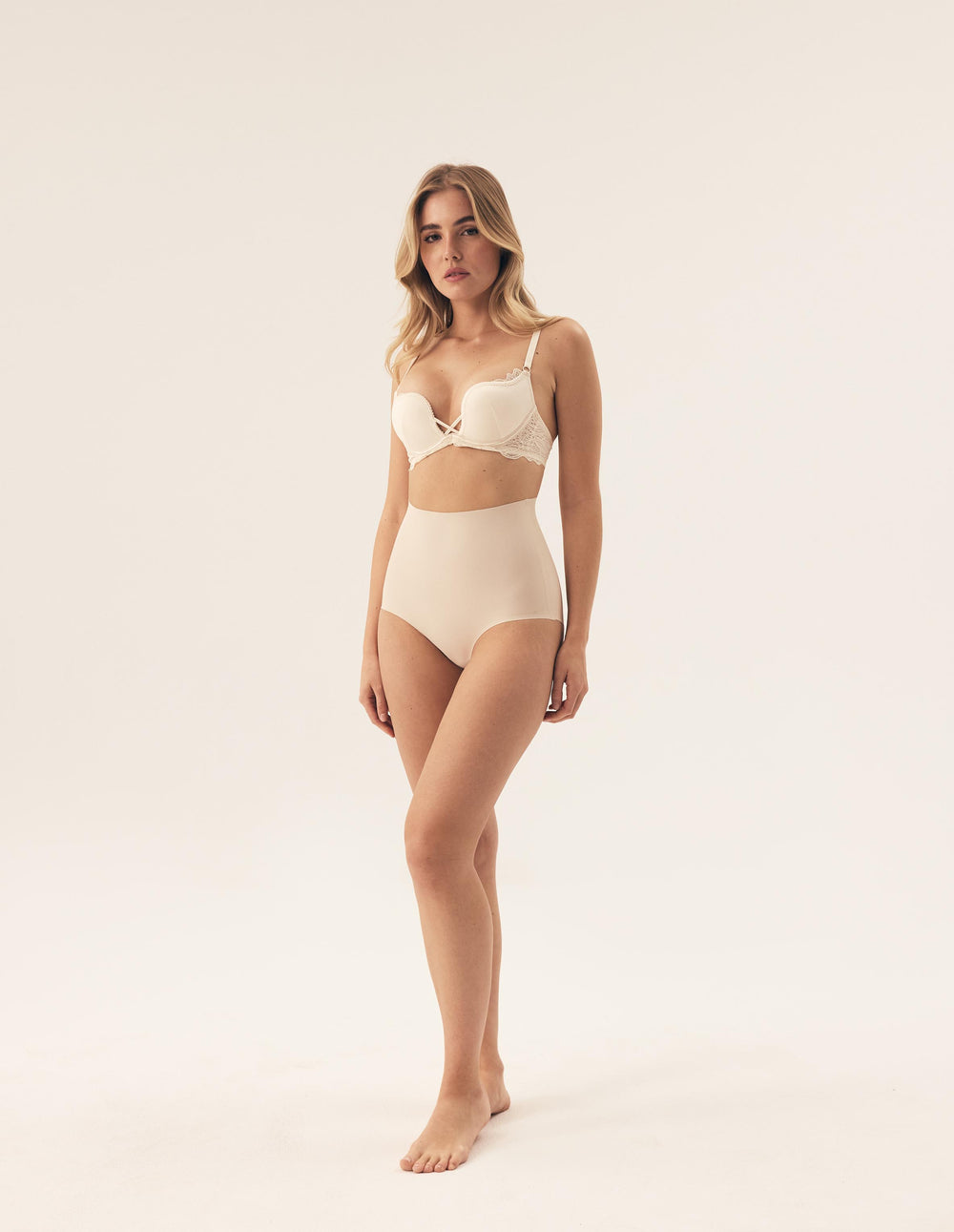 High-Waisted Briefs Plain – Beige – image 5